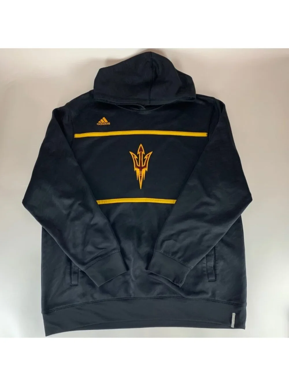 Arizona State Sun Devils NCAA Black Adidas Athletic Pullover Hoodie Mens XL